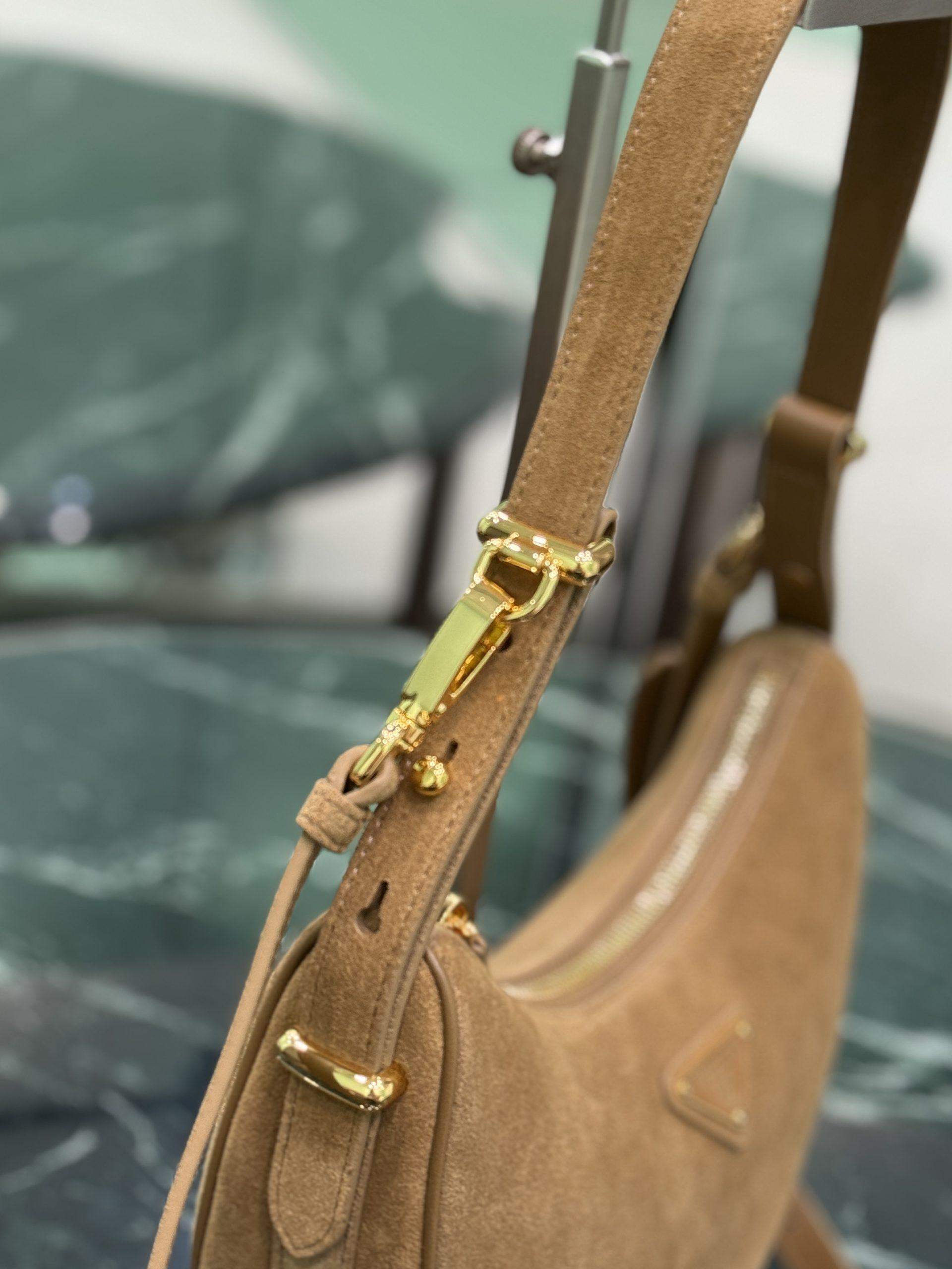 Supreme Prada Arqué Suede Replica Shoulder Bag - Image 5