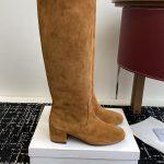 Copy Celine Les Bottes Celine Triomphe High Boot In Suede Calfskin