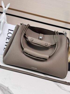 Deluxe Loewe Large Madrid Replica Bag In Supple Grained Calfskin