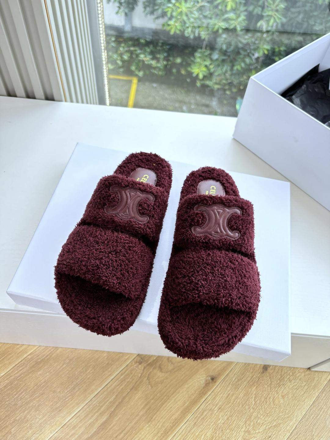 Luxury Replica Celine Slides Triomphe In Sponge Fabric - Image 2