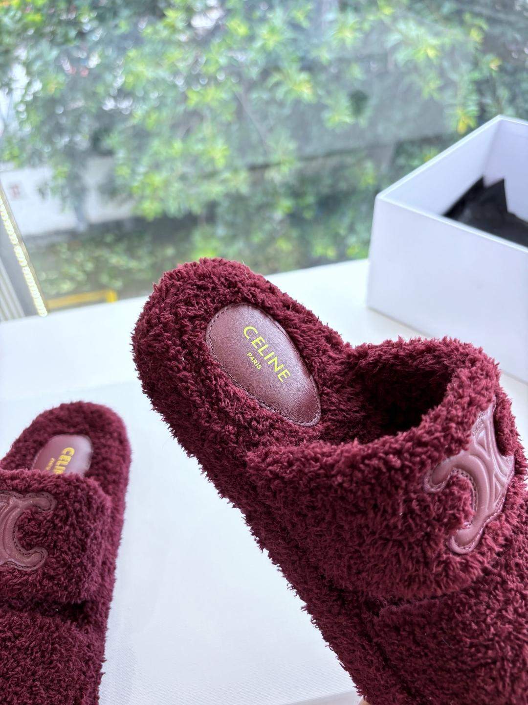 Luxury Replica Celine Slides Triomphe In Sponge Fabric - Image 8