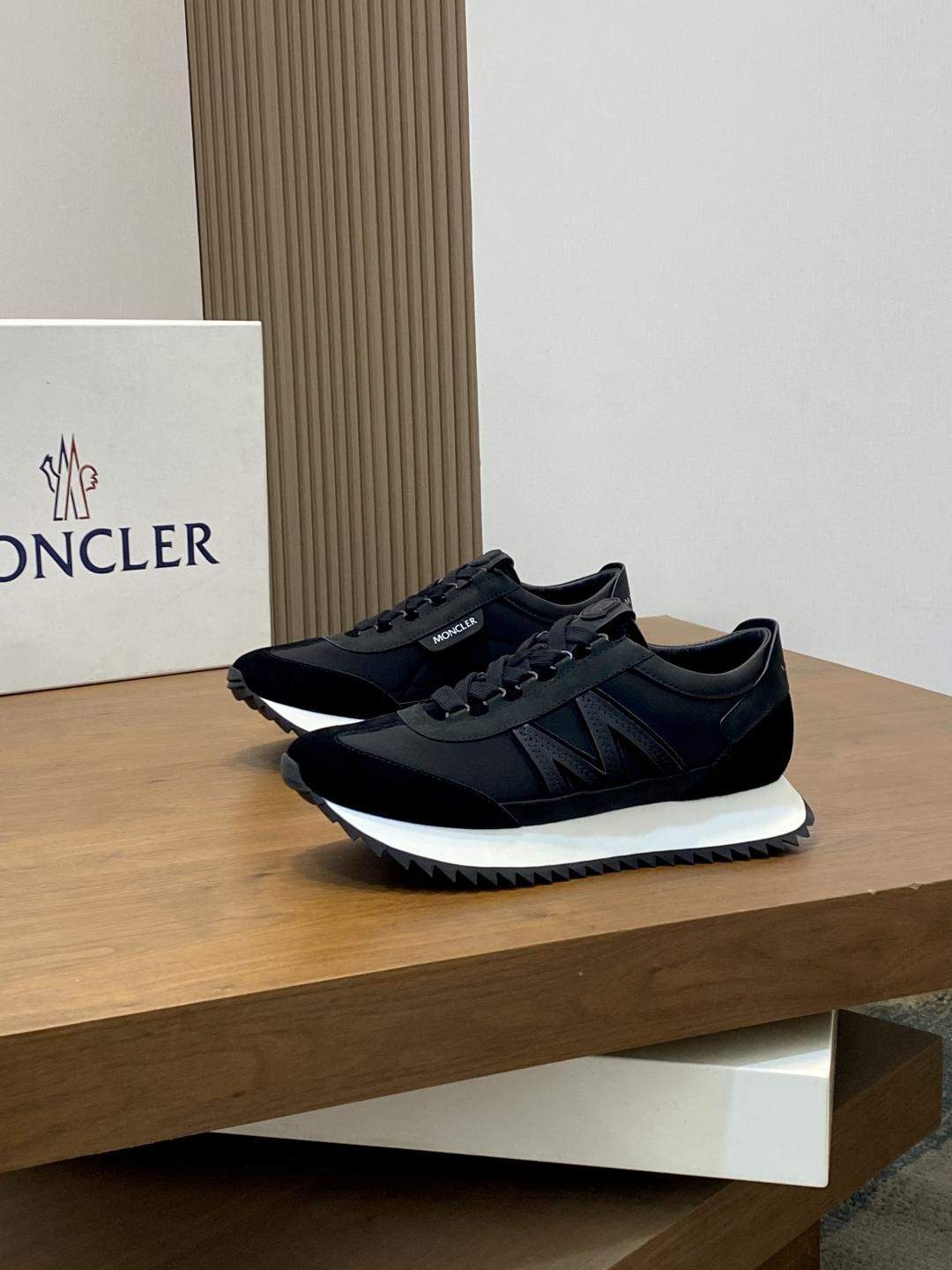 Copy Moncler Pacey2 Suede & Nubuck Replica Sneakers - Image 3
