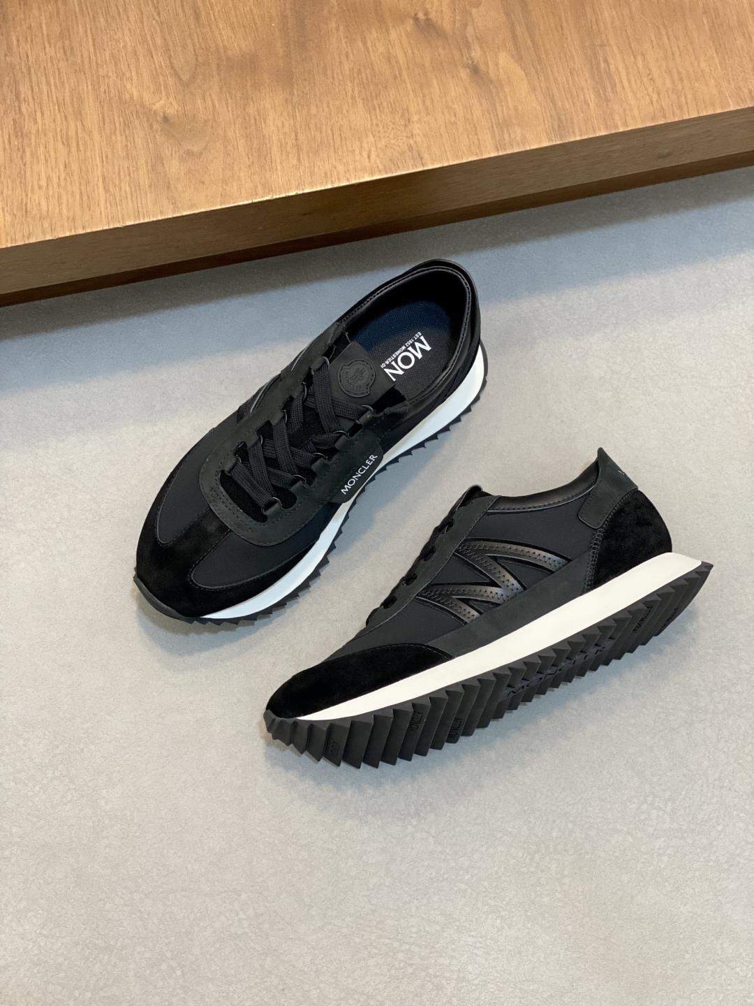 Copy Moncler Pacey2 Suede & Nubuck Replica Sneakers - Image 4