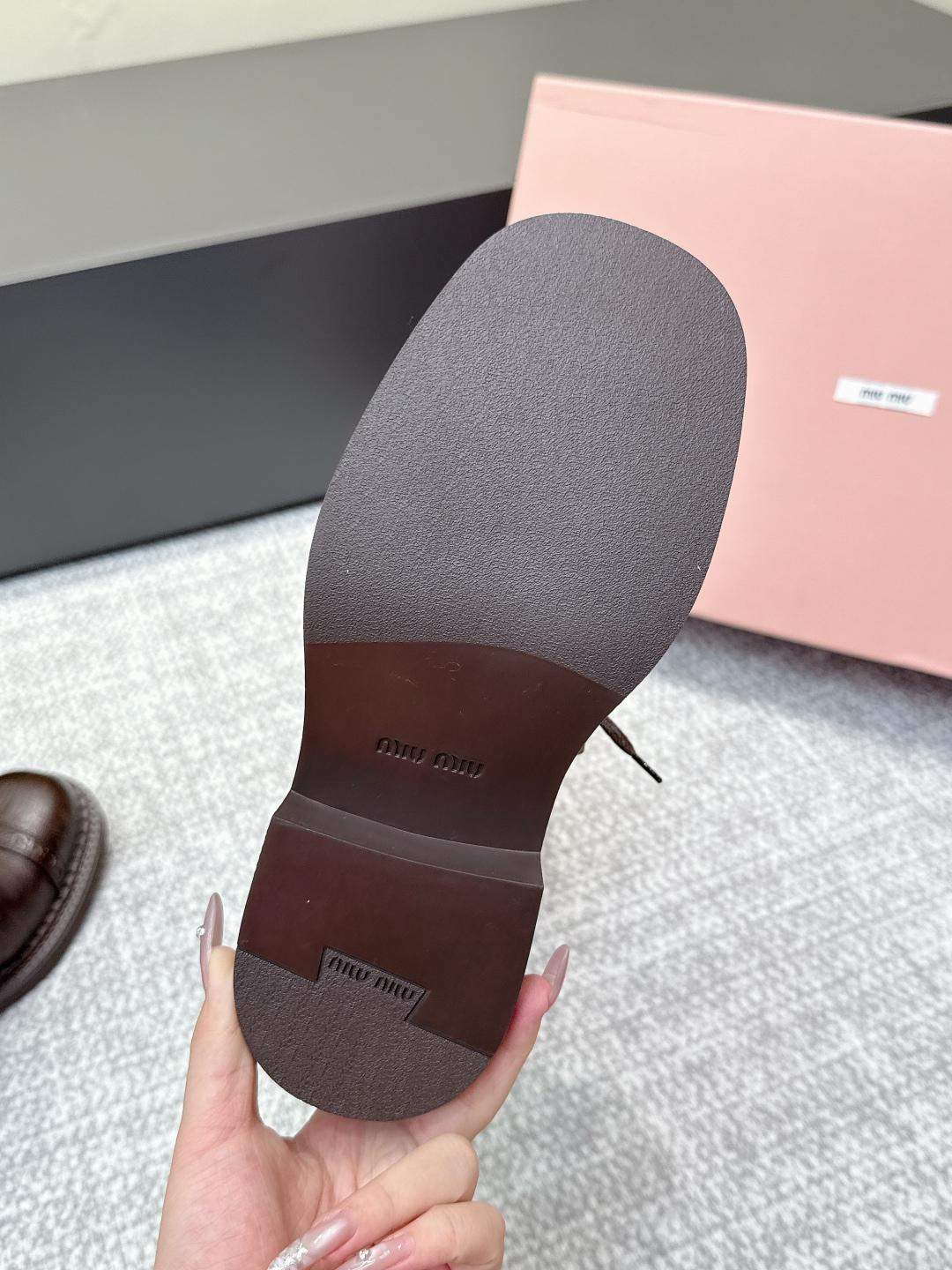 Exact Copy Miu Miu Leather Replica Boots - Image 9