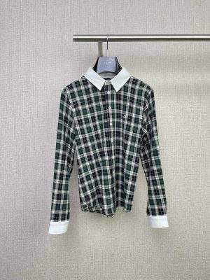 Luxury Celine Mia Replica Shirt In Tartan Cotton