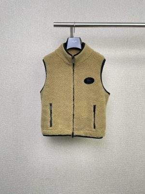 Shop Burberry Cropped Fleece Replica Gilet
