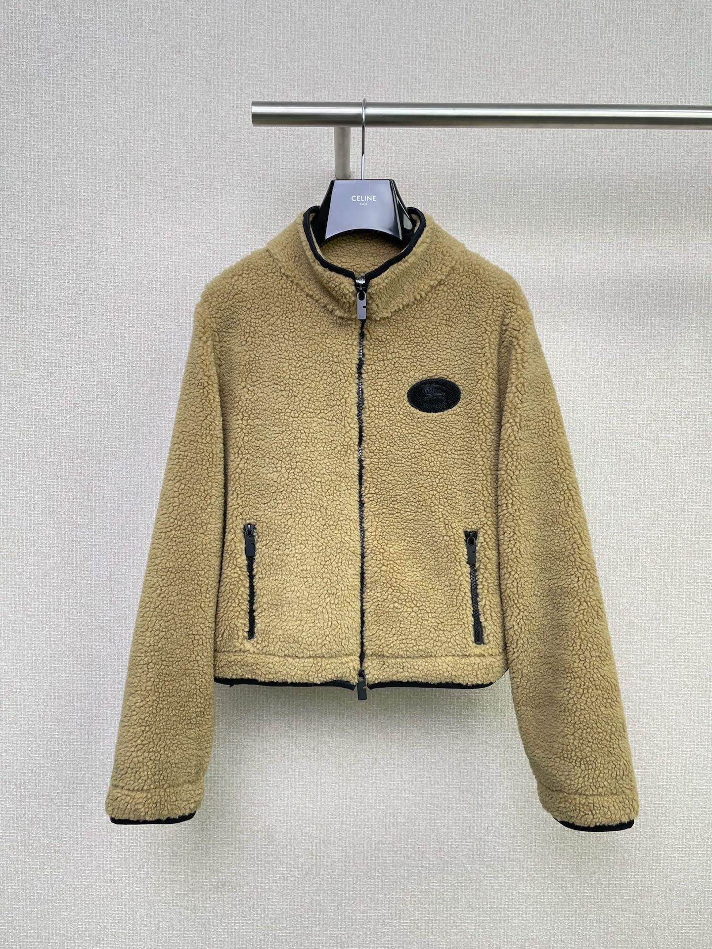 High Quality Burberry Cropped Fleece Replica Jacket