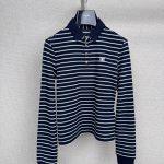 Superior Celine Triomphe Replica Polo In Striped Jersey