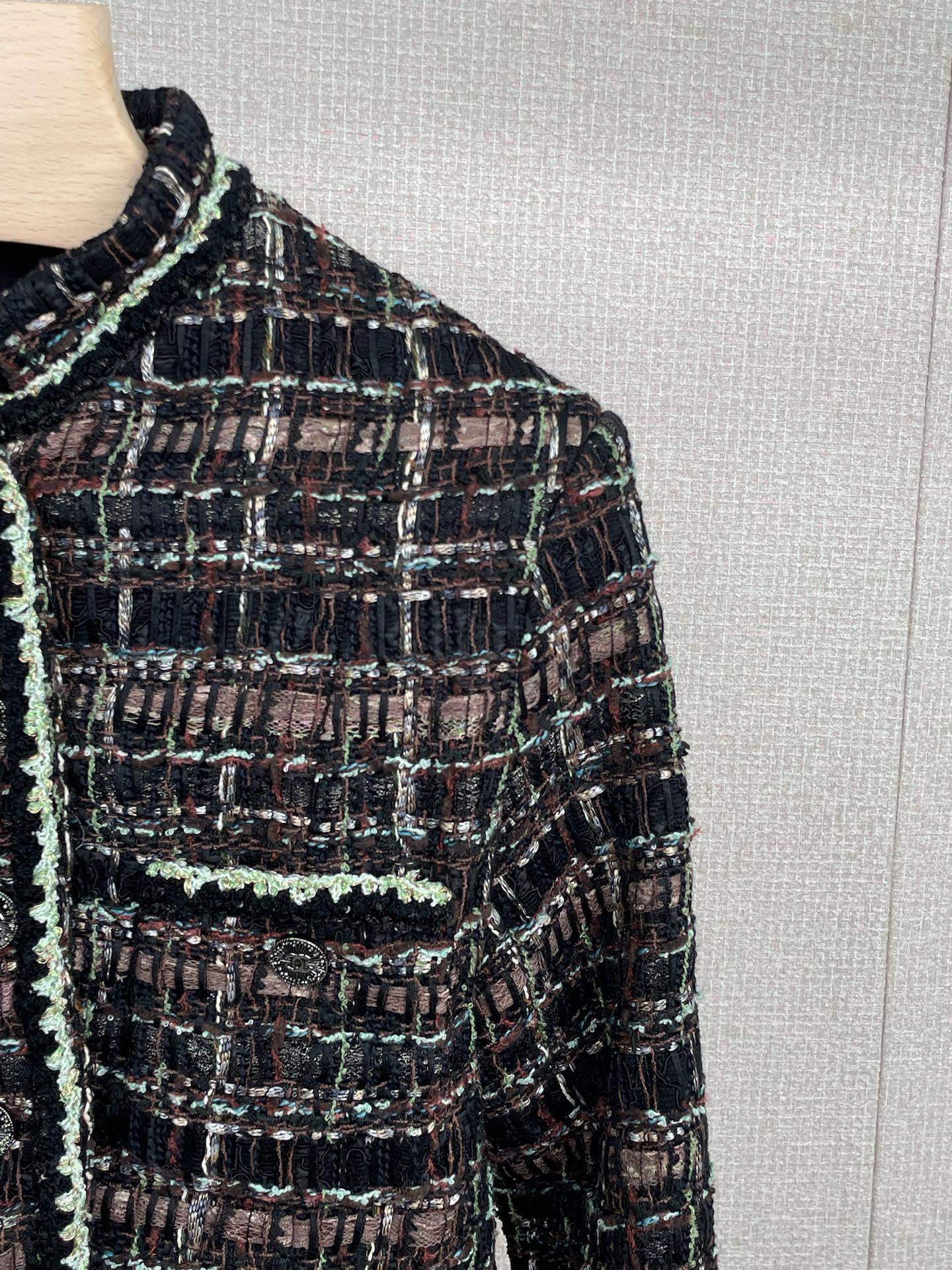 High Quality Cotton Tweed Replica Jacket - Image 8