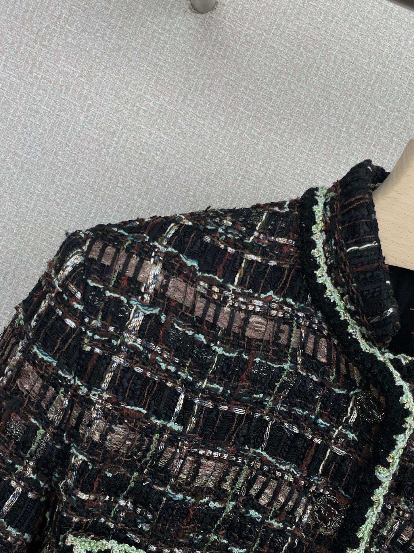 High Quality Cotton Tweed Replica Jacket - Image 5