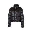 Copy Moncler Jarcieu Braided Trim Replica Short Down Jacket - Black