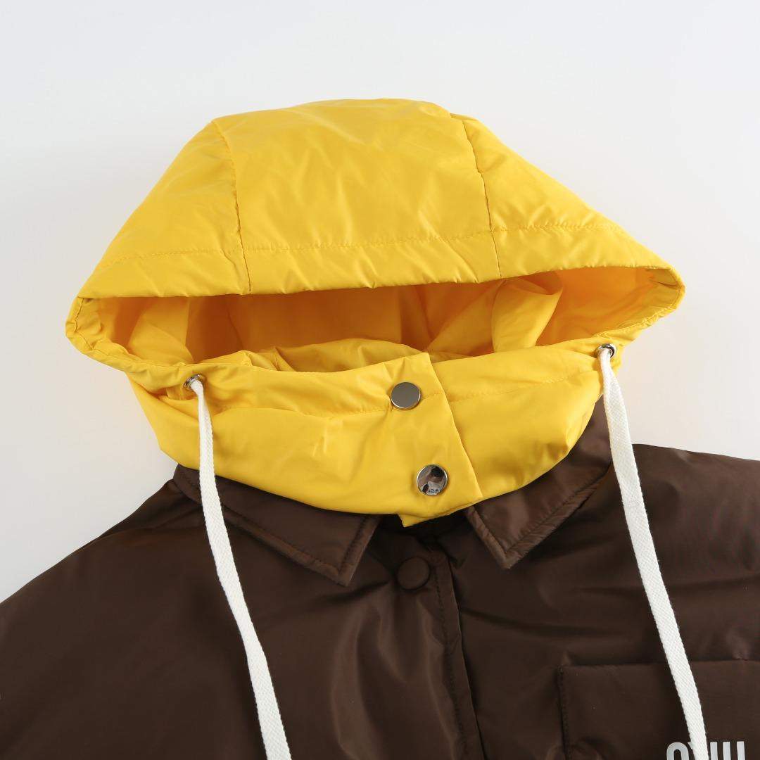 Copy Miu Miu Technical Pongé Down Hoodie Replica Jacket - Image 4