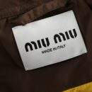 Copy Miu Miu Technical Pongé Down Hoodie Replica Jacket - Brown