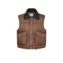 Luxury Miu Miu Technical Pongé Replica Down Vest - Brown