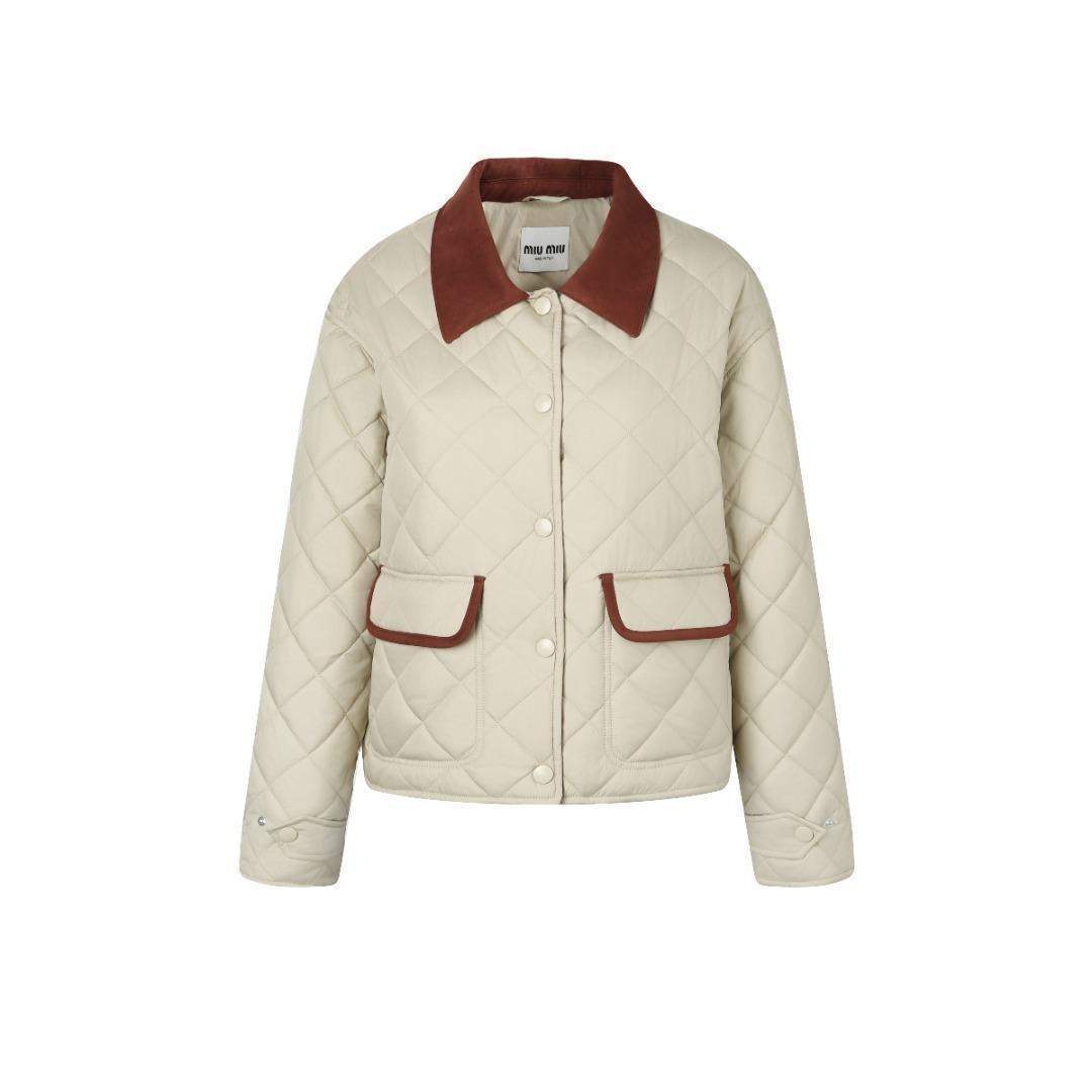 Copy Miu Miu Quilted Technical Pongé Replica blouson