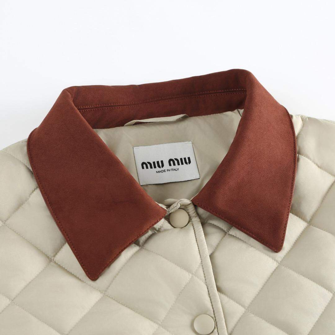 Copy Miu Miu Quilted Technical Pongé Replica blouson - Image 4