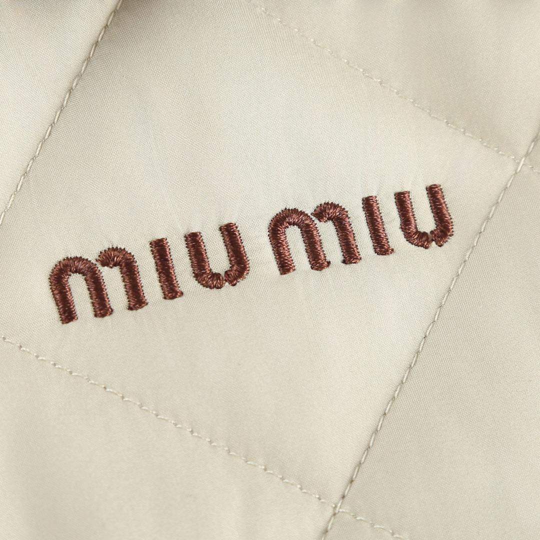 Copy Miu Miu Quilted Technical Pongé Replica blouson - Image 8