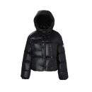 Lux Moncler Erea Square-Quilted Hooded Replica Short Down Jacket - Black