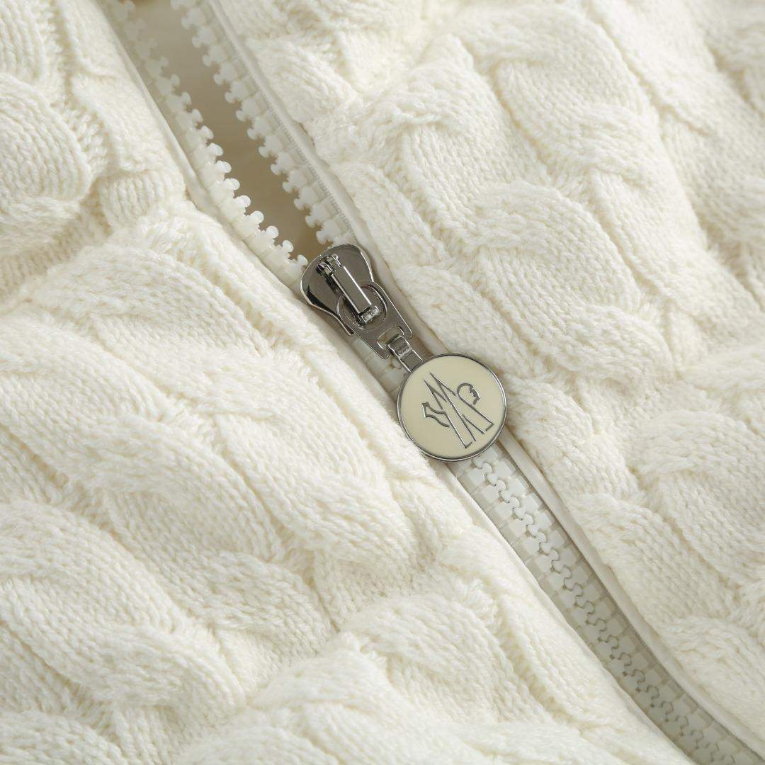 Luxury Moncler Padded Wool & Cotton Zip-Up Replica Cardigan - Image 7