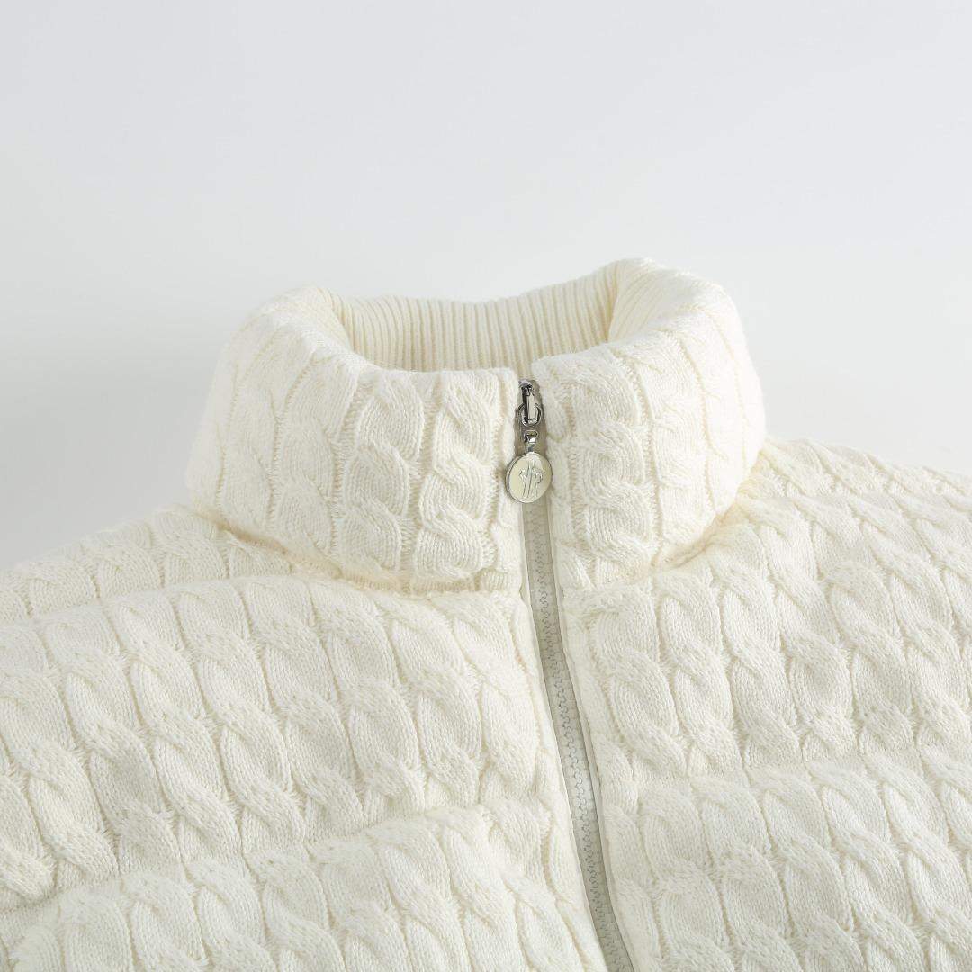 Luxury Moncler Padded Wool & Cotton Zip-Up Replica Cardigan - Image 4