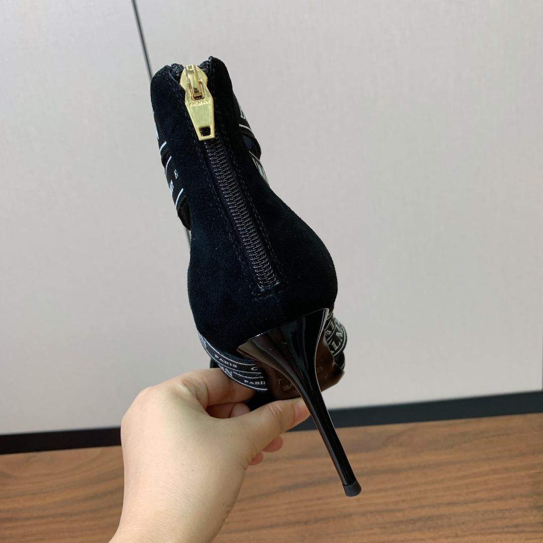 Copy Balmain Couture Suede Replica Heels With Balmain Ribbon Motif - Image 8