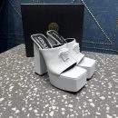 Deluxe Versace La Medusa Replica Platform Sandals - White