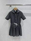 Deluxe Miu Miu Prince of Wales Pleated Replica Short Dress