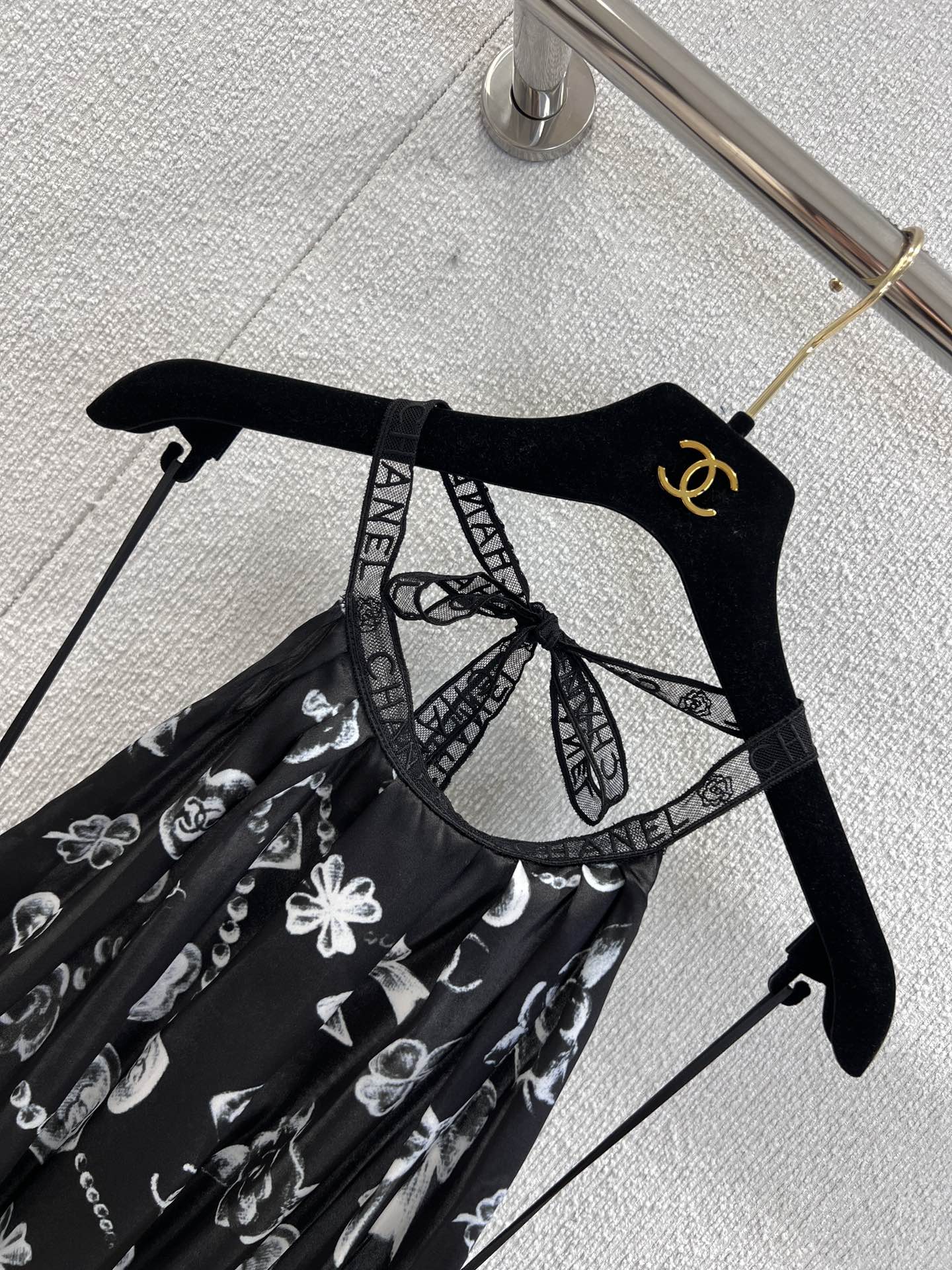 Mirror Quality Printed Silk Satin Replica Dress - Image 3