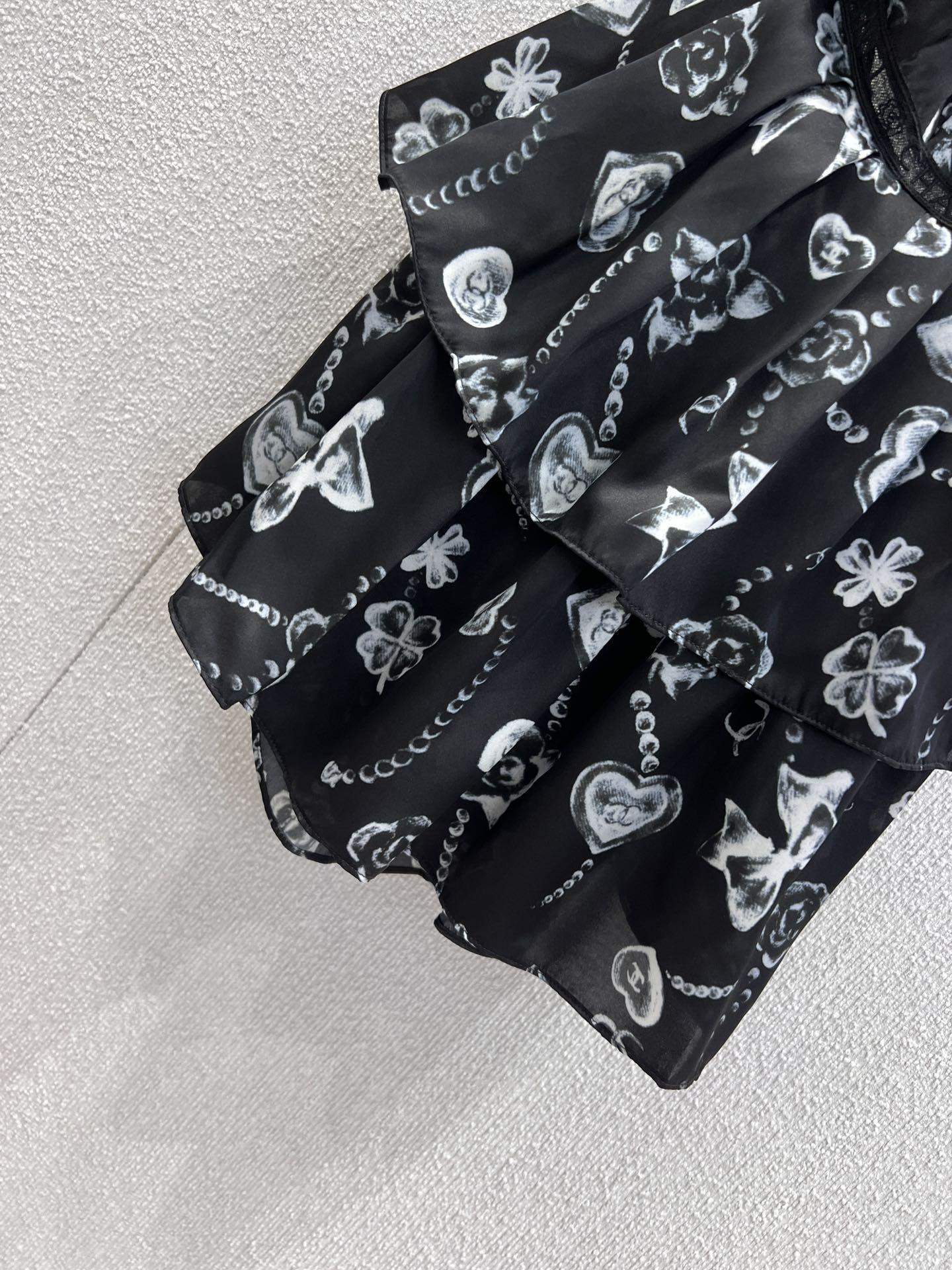 Mirror Quality Printed Silk Satin Replica Dress - Image 8