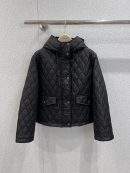 Deluxe Burberry Cropped Quilted Nylon Hooded Replica Jacket
