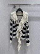 Copy Christian Dior Marinière Replica Cardigan with Removable Ruched Collar