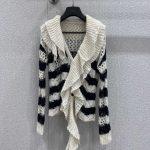 Copy Christian Dior Marinière Replica Cardigan with Removable Ruched Collar