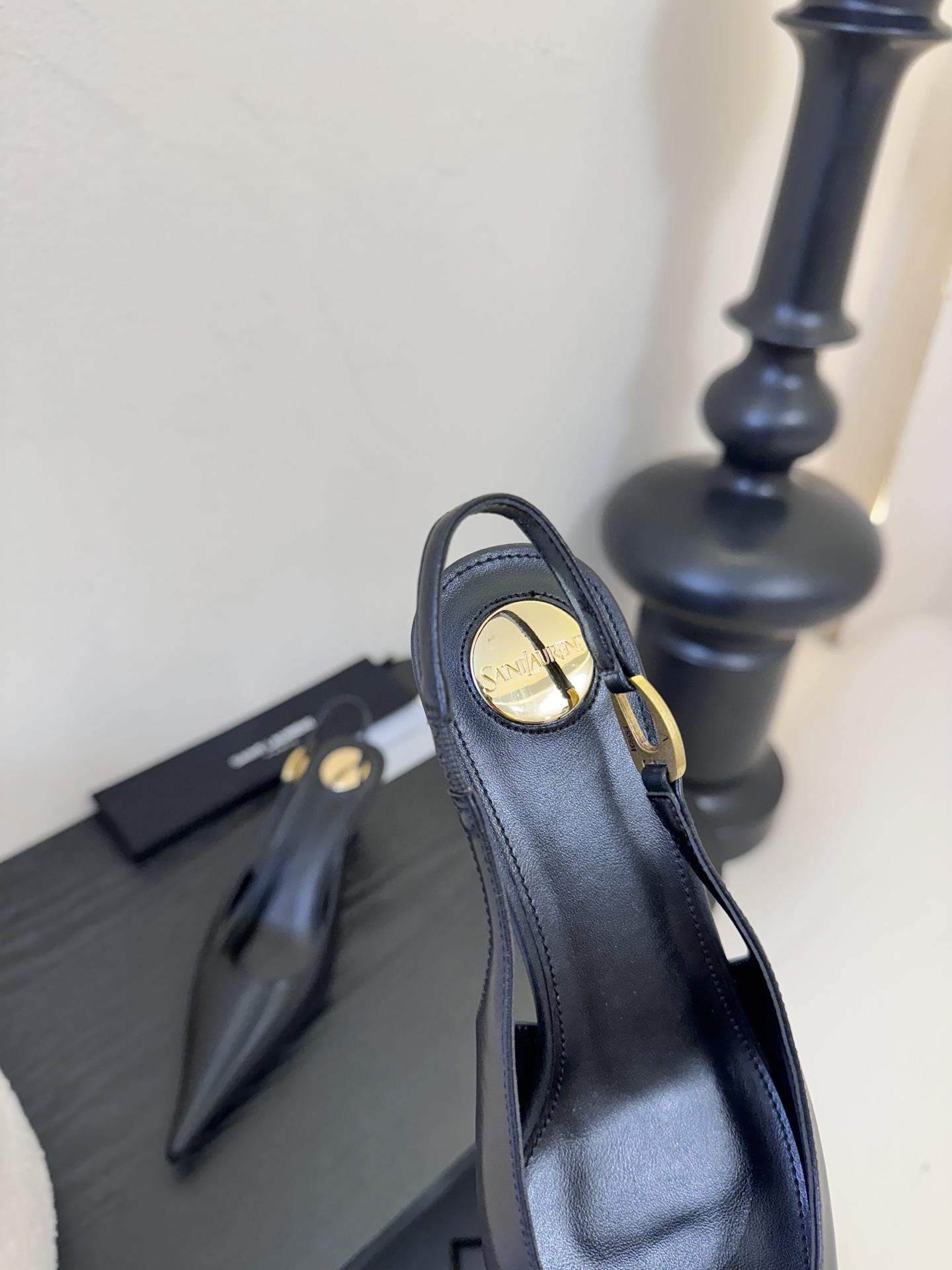 Premium Yves Saint Laurent Vendome Replica Slingback Pumps In Smooth Leather - Image 7