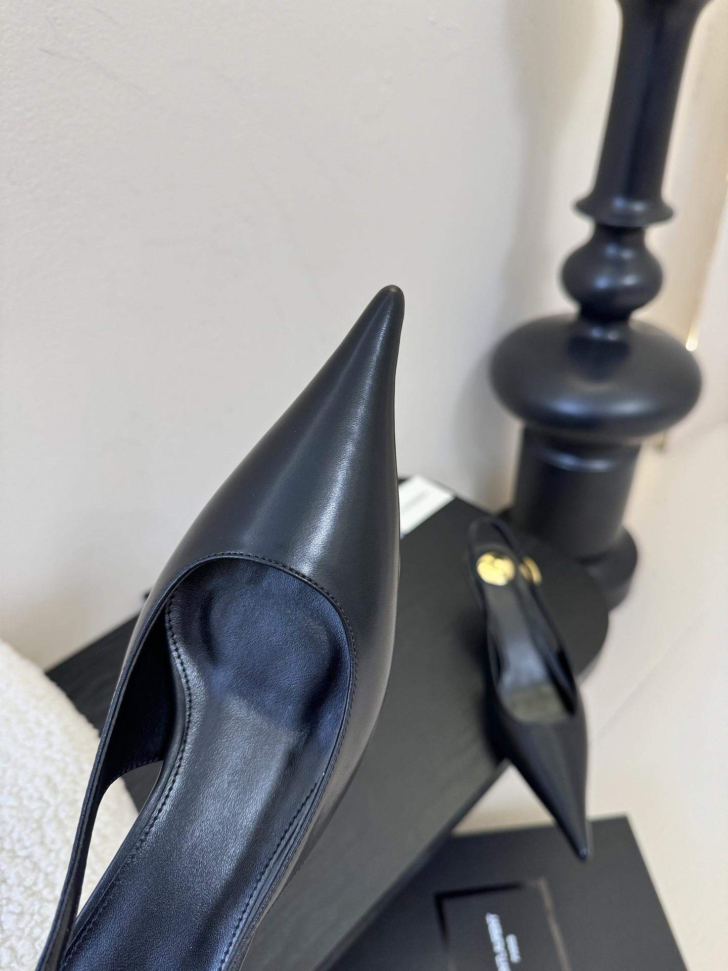 Premium Yves Saint Laurent Vendome Replica Slingback Pumps In Smooth Leather - Image 6