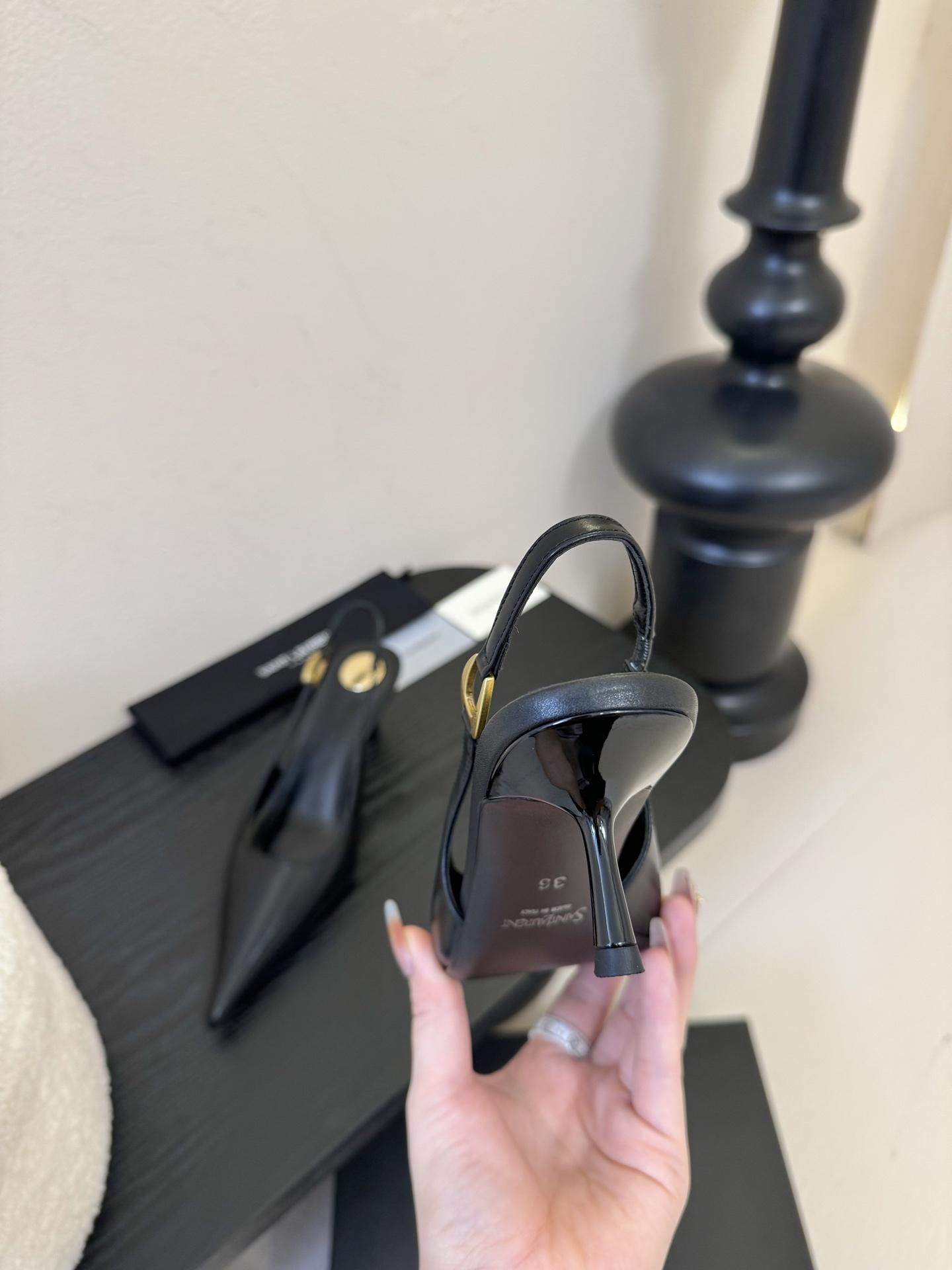 Premium Yves Saint Laurent Vendome Replica Slingback Pumps In Smooth Leather - Image 8