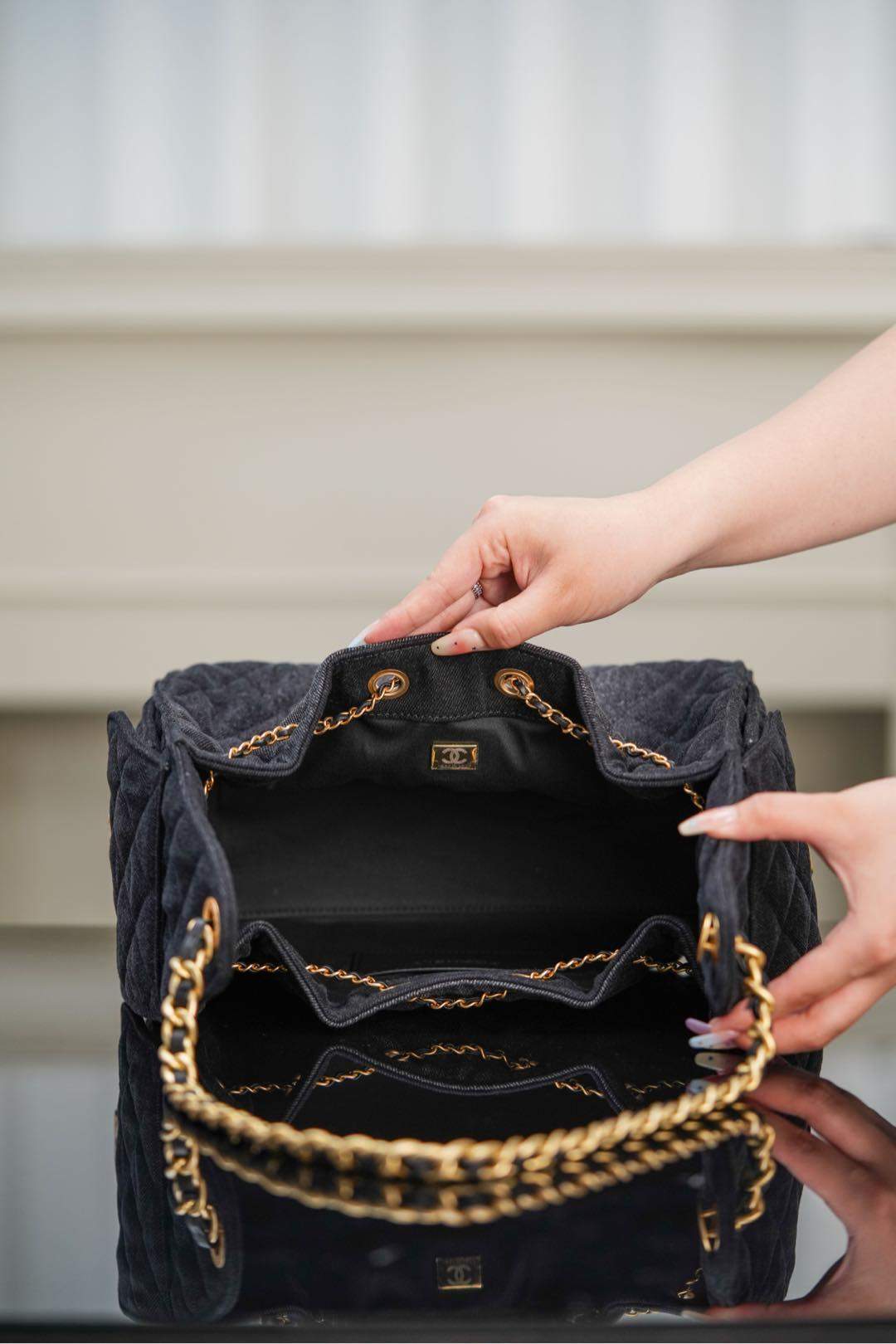 Luxury Replica Washed Denim 25 Small Handbag - Image 11