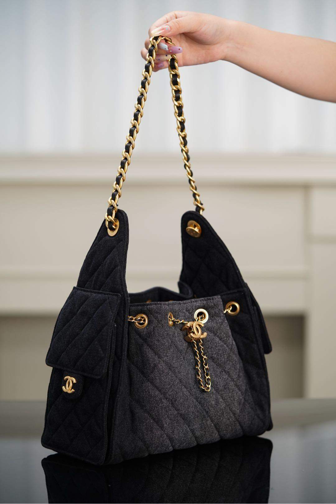 Luxury Replica Washed Denim 25 Small Handbag - Image 7