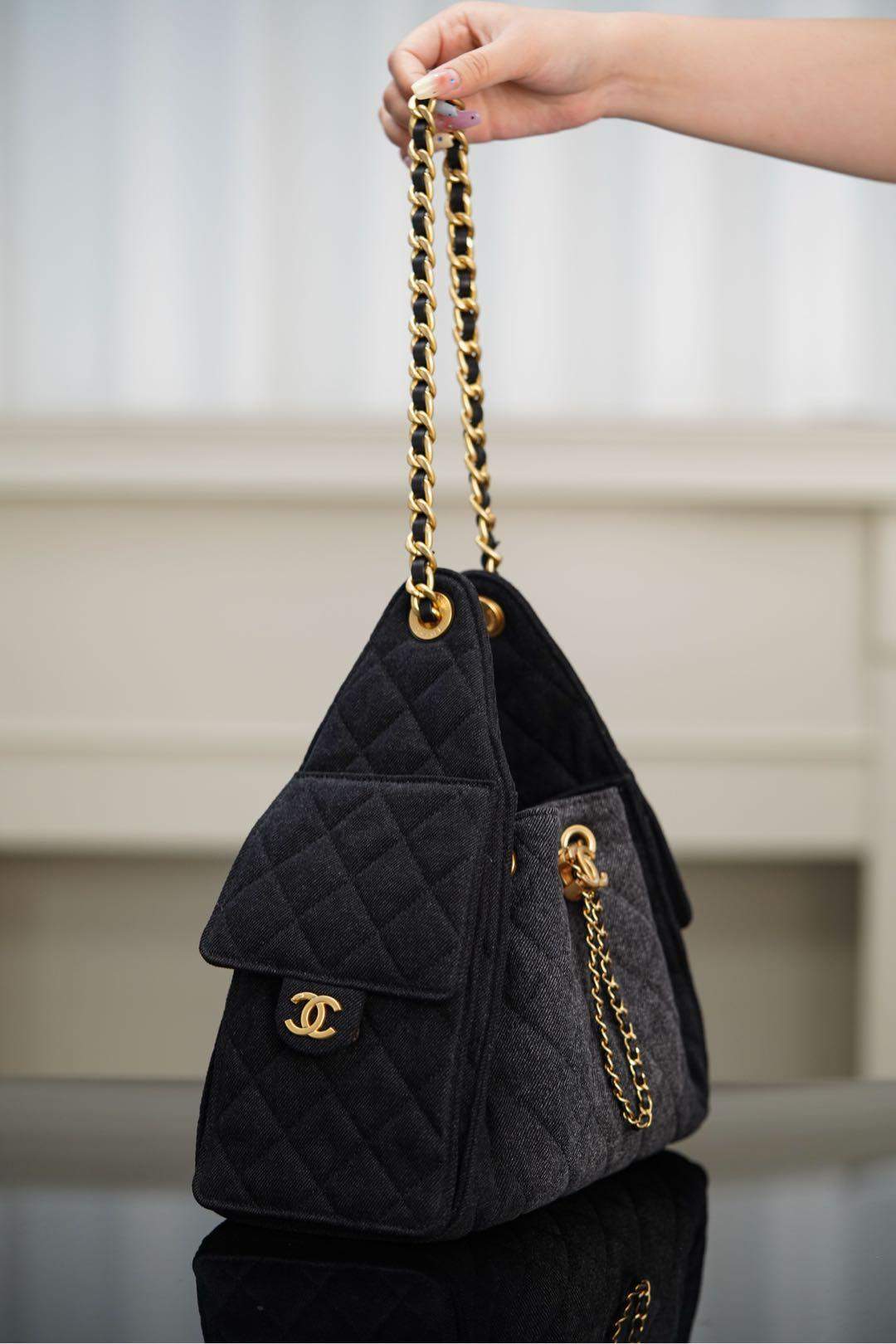 Luxury Replica Washed Denim 25 Small Handbag - Image 6