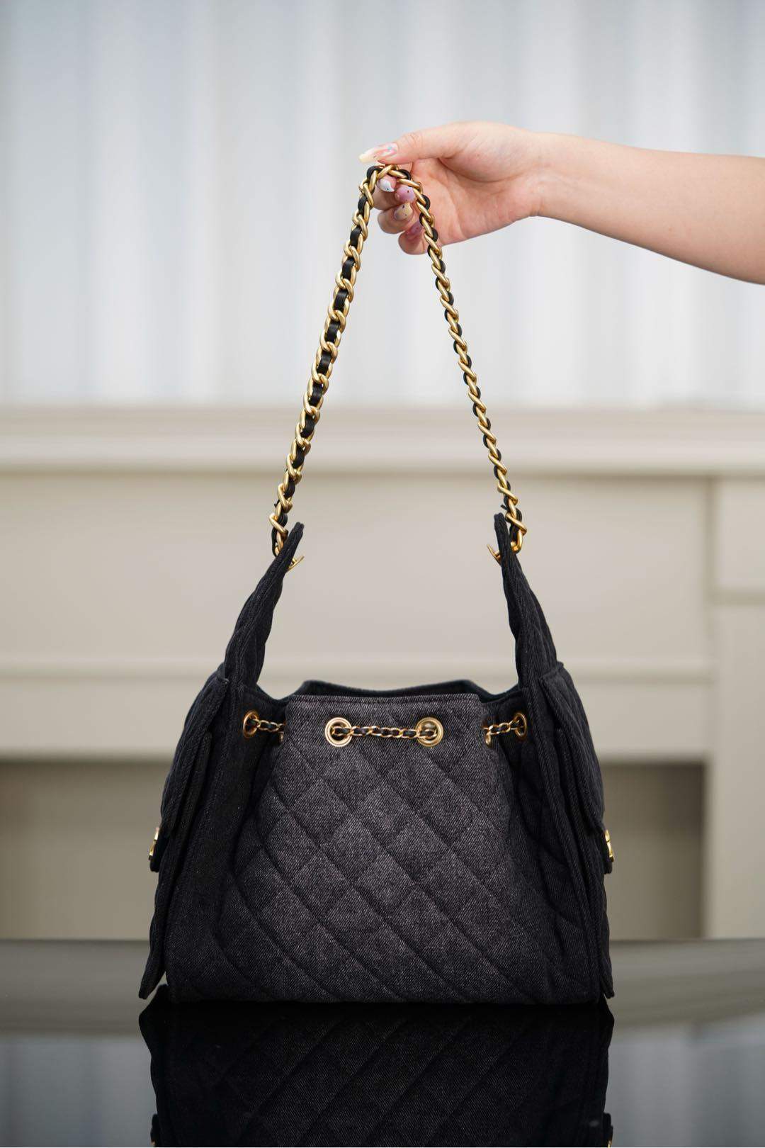 Luxury Replica Washed Denim 25 Small Handbag - Image 4