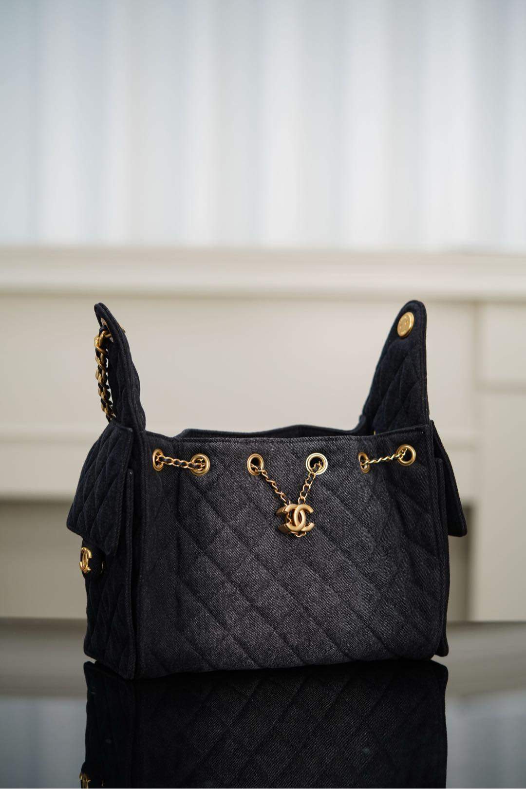 Luxury Replica Washed Denim 25 Small Handbag - Image 8