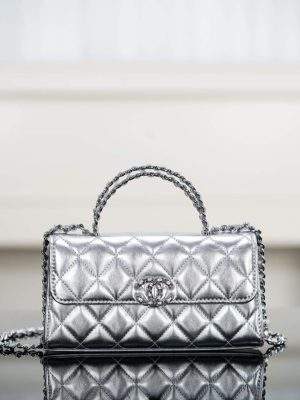 Deluxe Mini Replica Flap Bag With Top Handle