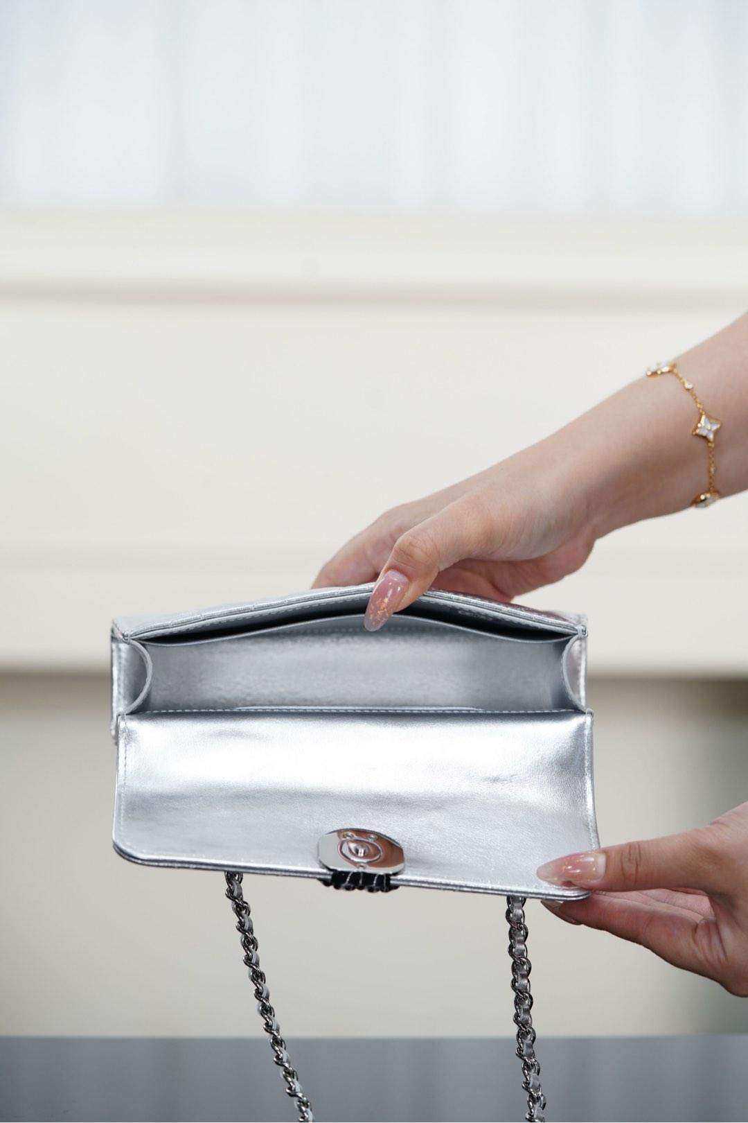 Deluxe Mini Replica Flap Bag With Top Handle - Image 9