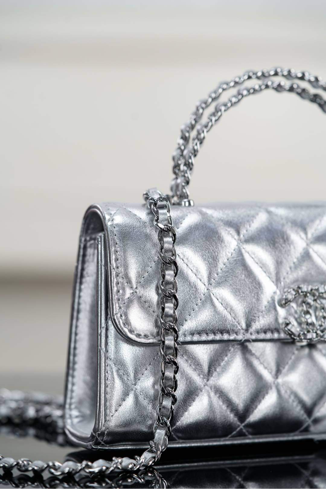 Deluxe Mini Replica Flap Bag With Top Handle - Image 17