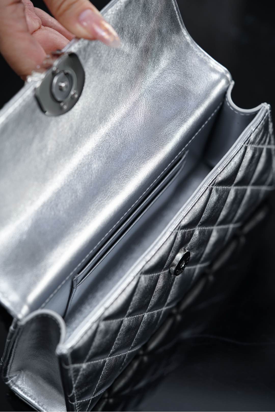 Deluxe Mini Replica Flap Bag With Top Handle - Image 24