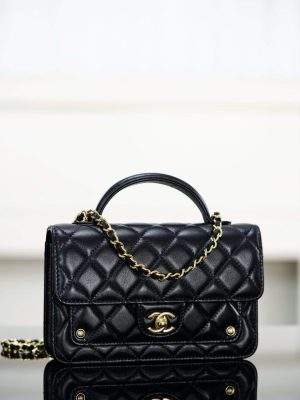 Original Inspired Shiny Lambskin Replica Wallet On Chain