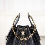 Copy Grained Calfskin 25 Small Replica Handbag - Black