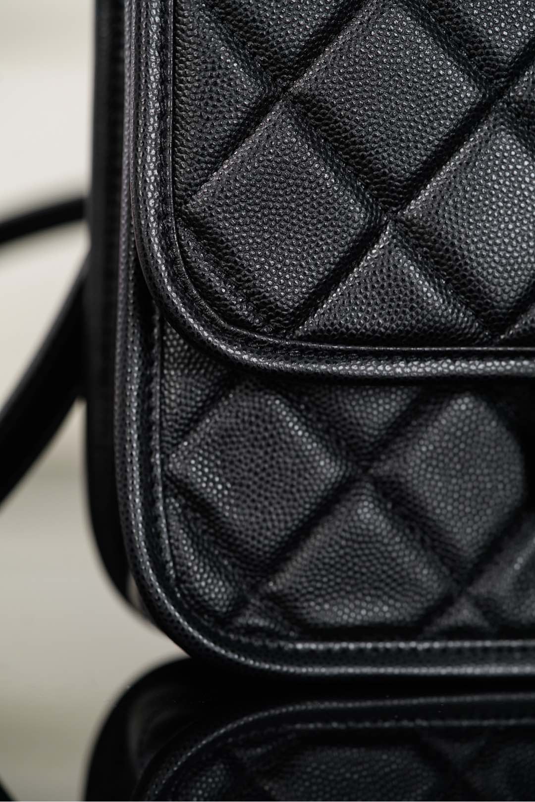 Copy Grained Shiny Calfskin & Gold-Tone Metal Replica Backpack - Image 19