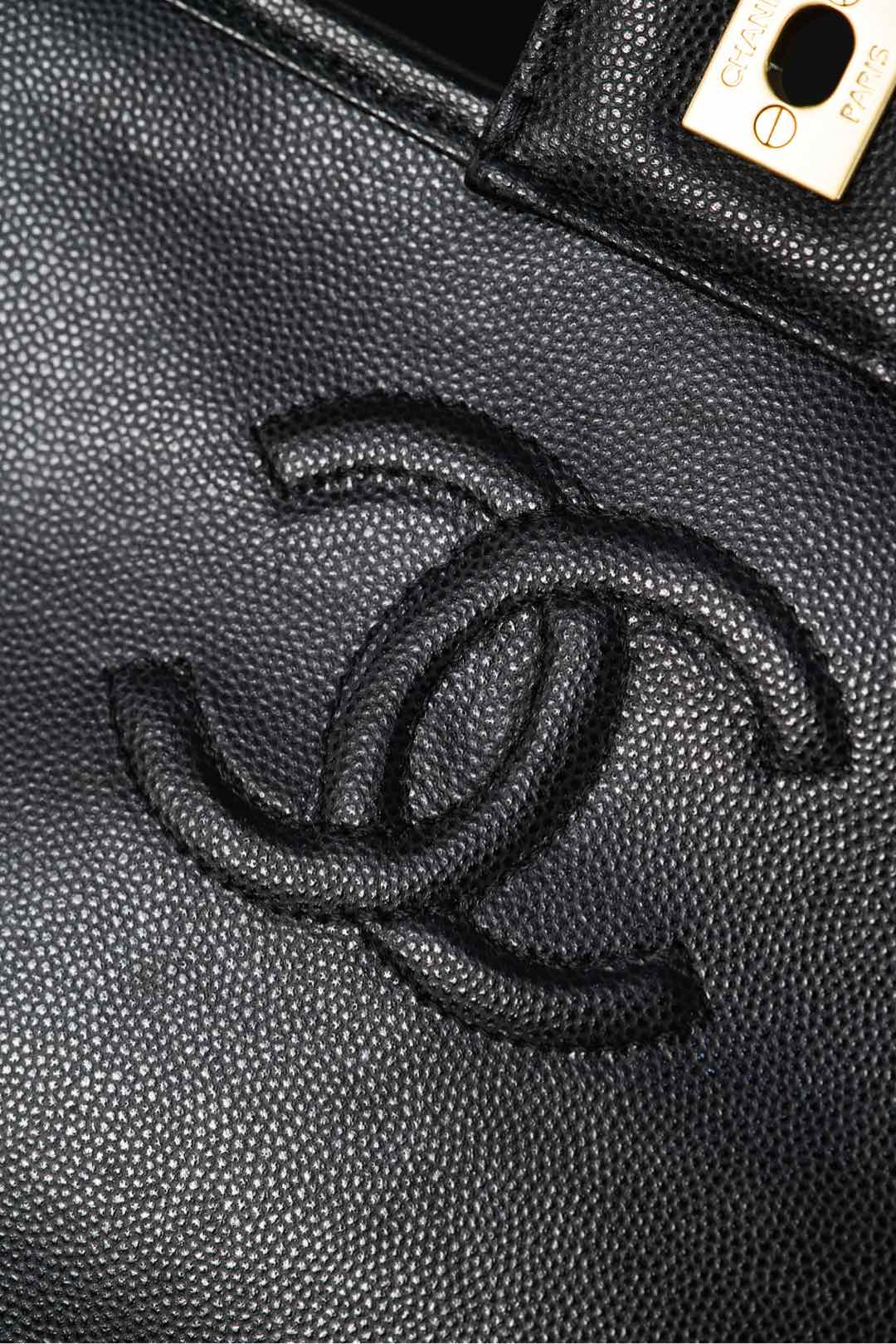 Copy Grained Shiny Calfskin & Gold-Tone Metal Replica Backpack - Image 29