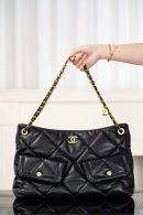 Deluxe Shiny Lambskin Replica Shopping Bag