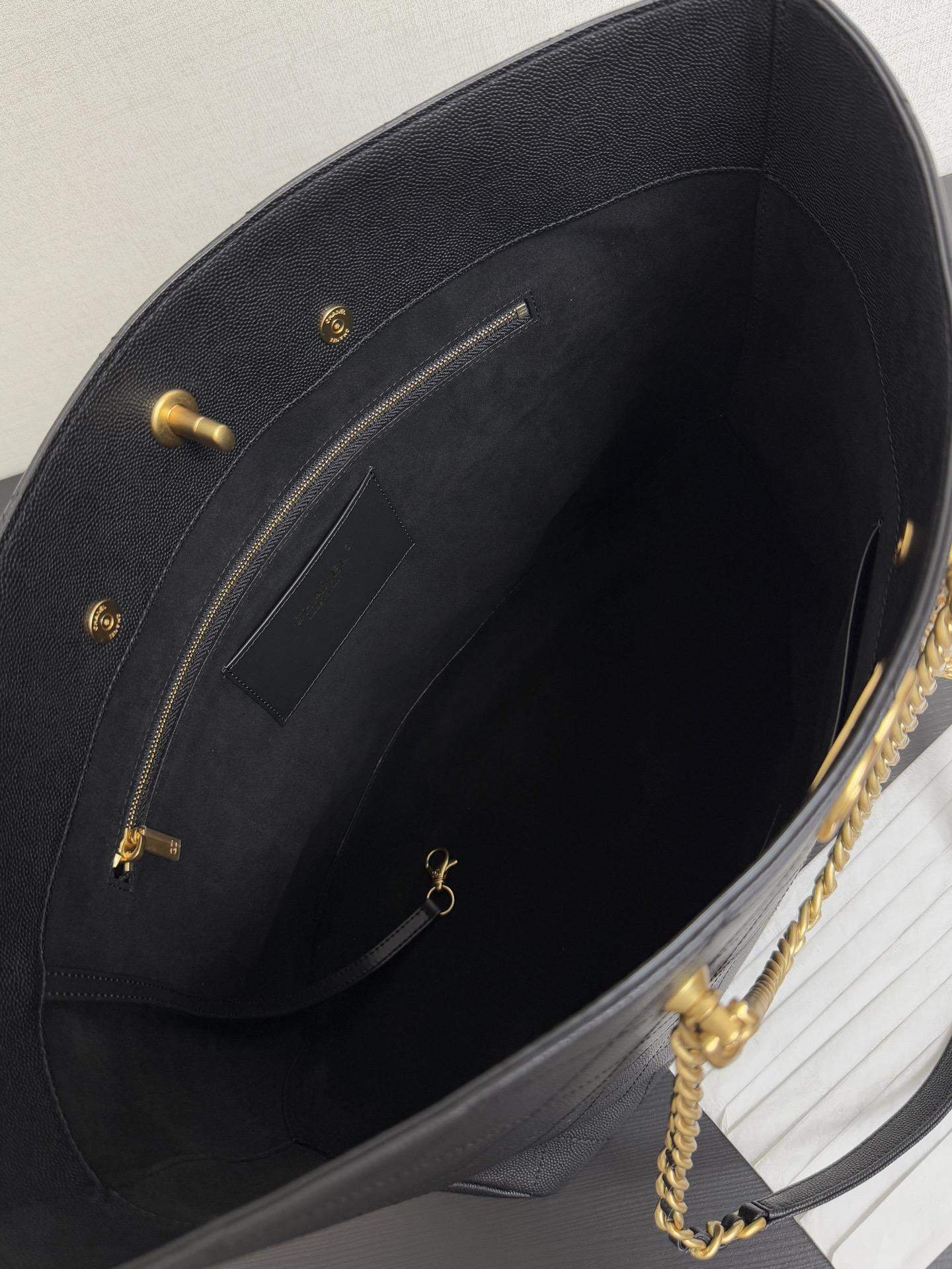 Premium Grained Shiny Calfskin Replica Shopping Bag - Image 5